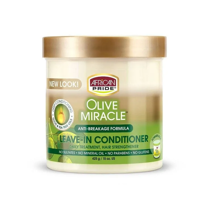 African Pride Olive Miracle Anti-Break Leave- In Conditioner 355G
