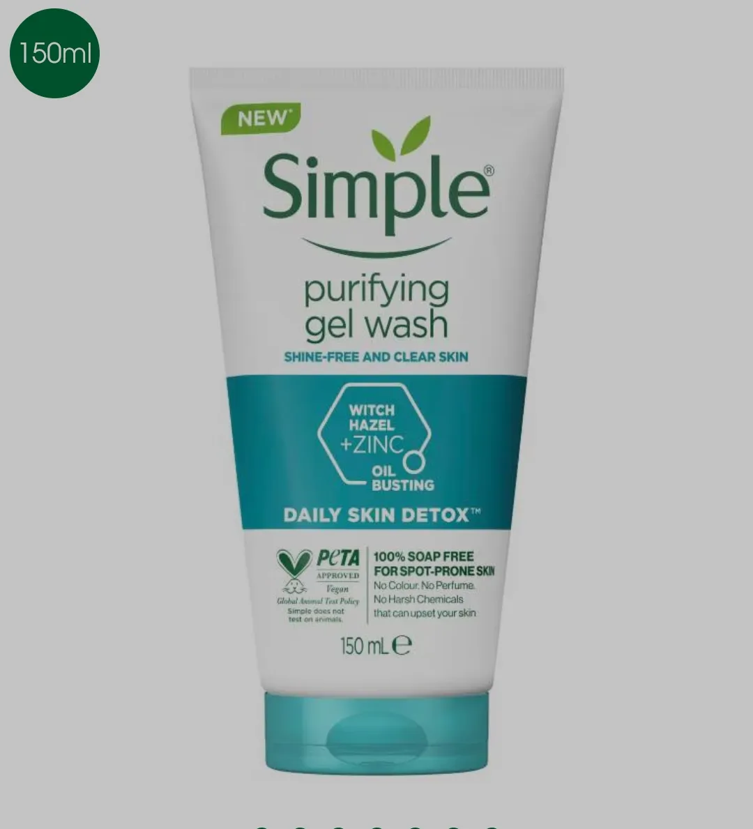 Simple Daily Skin Detox Purifying Gel Facial Wash 150ml