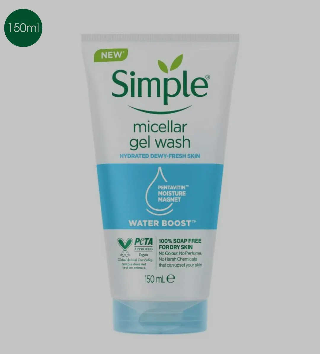 Simple Water Boost Micellar Gel Facial Wash 150ml