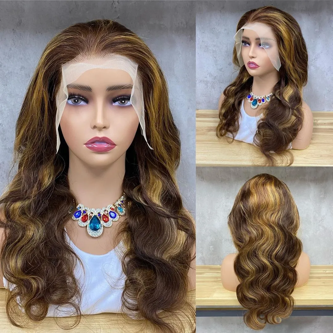 Honey Blonde Body Wave Frontal Lace Wig 22''