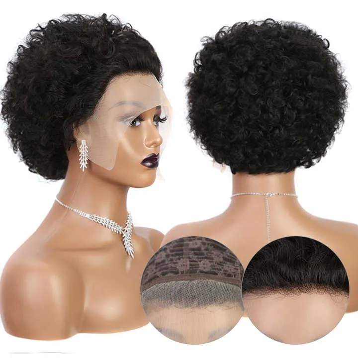 Water Curl Frontal Laced Human Hair Wig