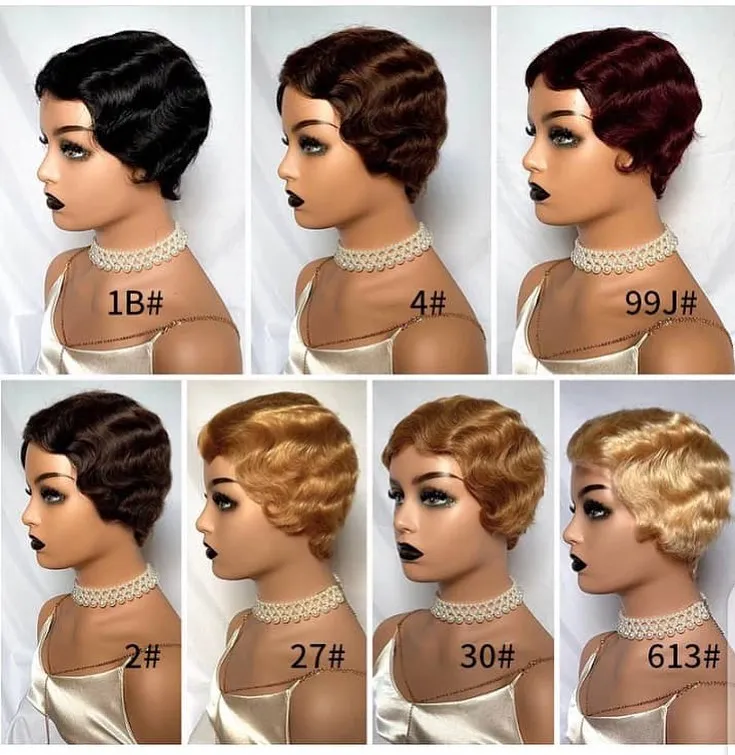 Wavy Human Hair Short Wig